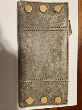 Hammitt 110 north wallet pewter brush gold